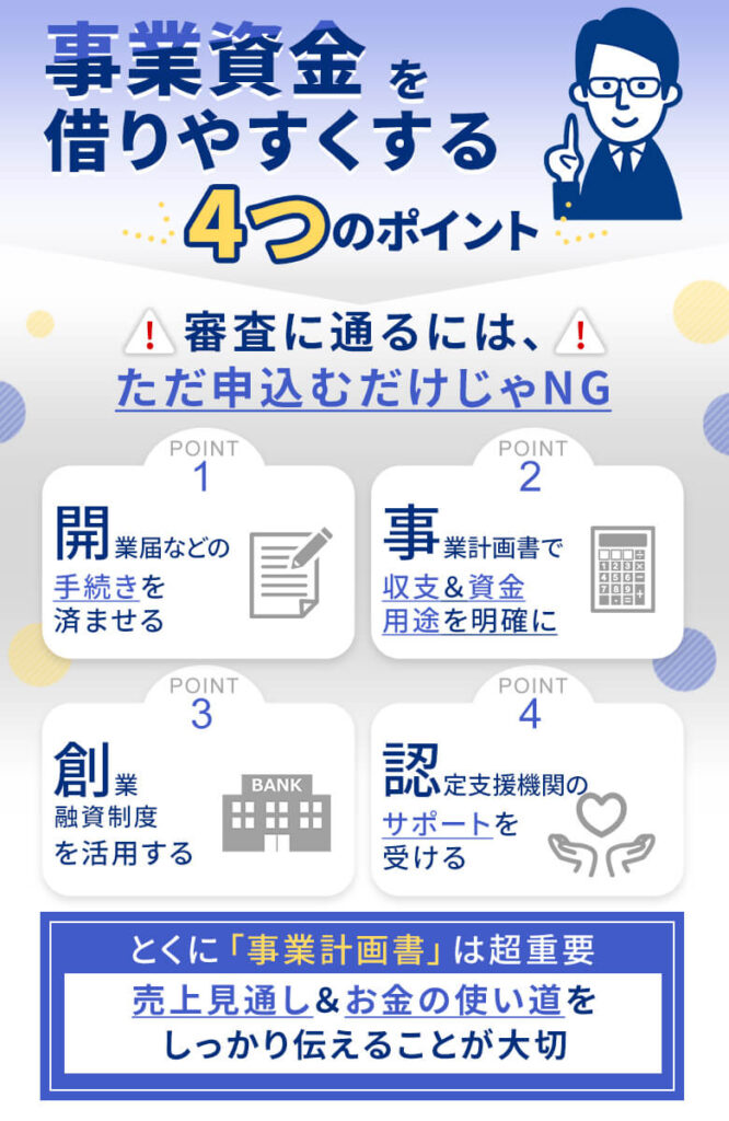 事業資金が借りやすい金融機関5選！借りやすさと特徴別で解説