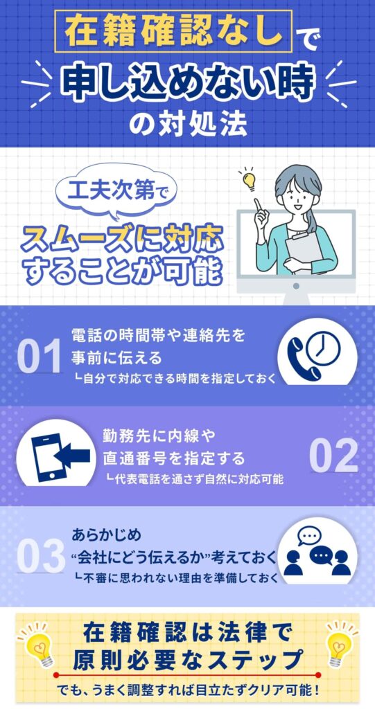 在籍確認なしで申し込め無いときはどうすればいい?